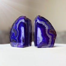 Load image into Gallery viewer, Purple Agate Bookends (1.84kg TOTAL)

