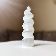 Load image into Gallery viewer, Large Selenite Unicorn Tower
