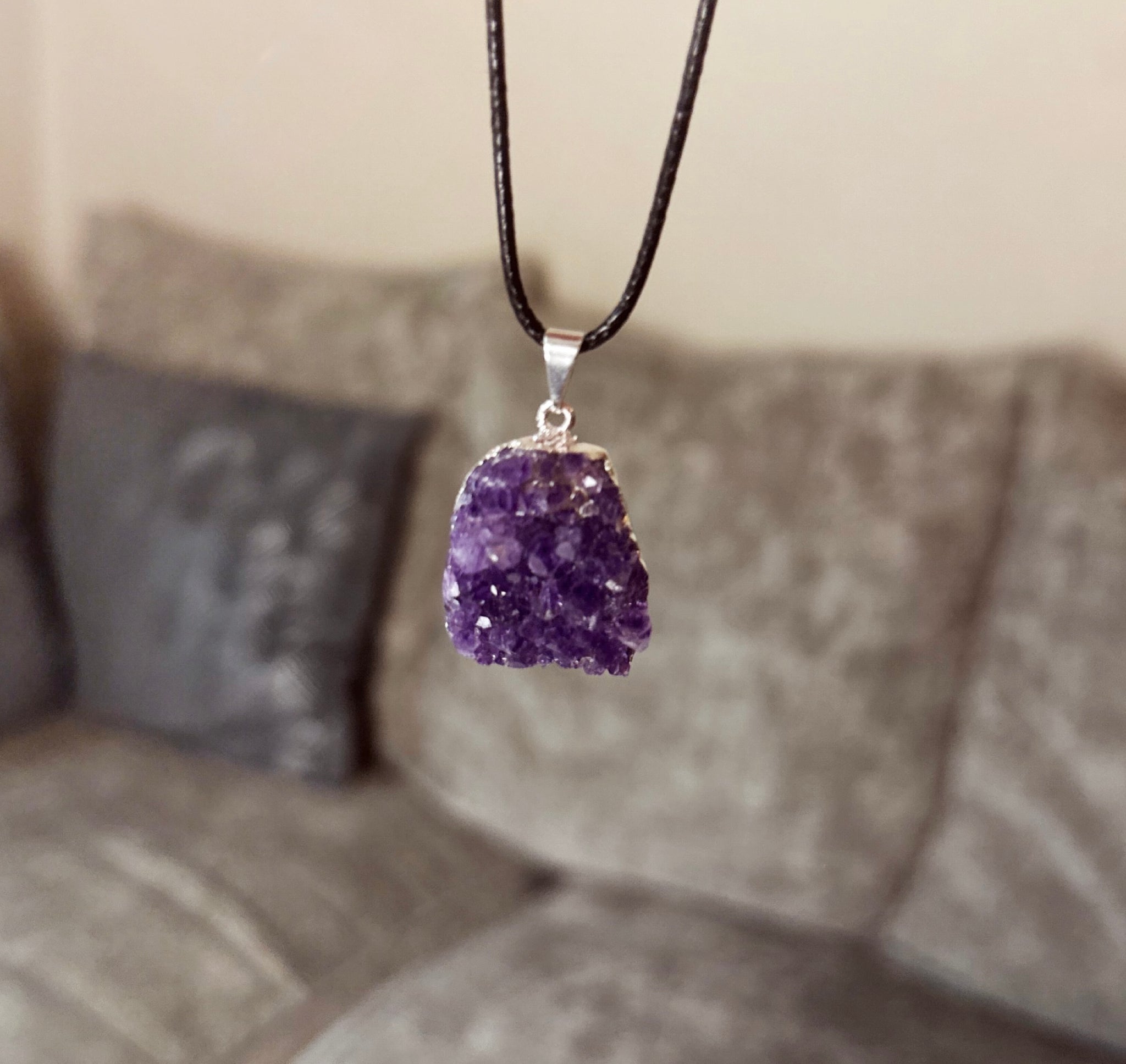 Amethyst Druzy Cluster Pendant shops