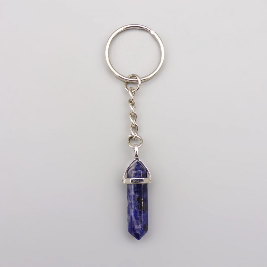 Double Pointed Sodalite Keyring